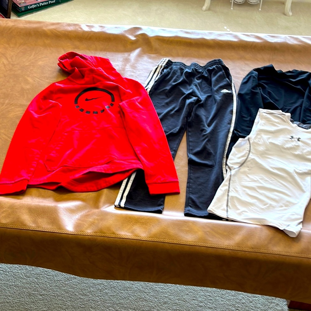 Men’s Sm Nike Hoodie, longsleeve shirt, Sleeveless Shirt. Adidas Youth XL Sweats
